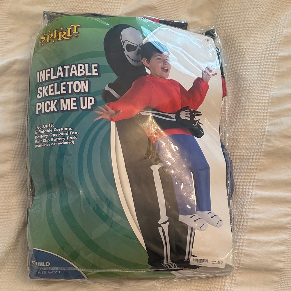 Spirit Inflatable Skeleton Pick Me Up Costume